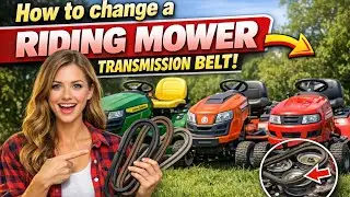 Troy bilt riding mower transmission drive belt change