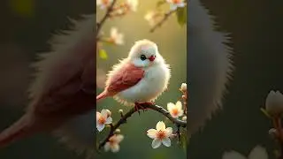 🌸 Cutest Bird Ever? | Fluffy Cherry Blossom Companion 🐦💕