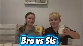 Brother vs Sister Noodle Challenge | First to Drink Milk Loses