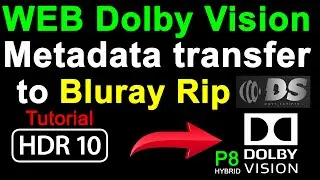 Web Streaming Dolby Vision Metadata transfer to HDR10 bluray disc rip - P8 Hybrid tutorial