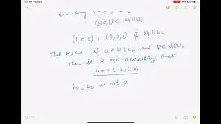 Lecture 7 ( Linear Algebra) -  Union of Subspaces