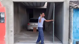 portão de garagem de correr em l