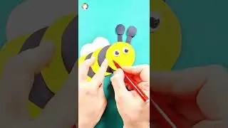 Paper Bee Craft Idea | #shortvideo #paperbee #beecrafts #paperart