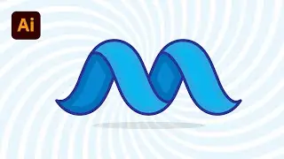 Design letter m Logo in Adobe illustrator 