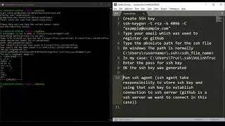 Github: Create SSH on Windows