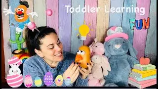 Toddler learning and Holiday Fun, colors, numbers, toys, learn to talk with Easter fun!