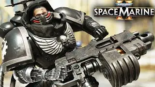 HEAVY BOLTER GAMEPLAY - Iron Hands Cyborg vs Tyranids - Warhammer 40k: Space Marine 2 (4K)