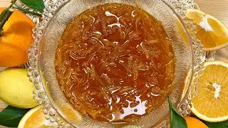 Homemade  Orange Peel & Lemon Peel Jam Recipe  | Saffron Orange Lemon Jam 