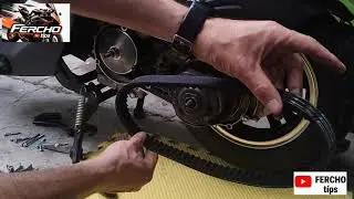 Cómo cambiar la banda de motoneta Italika D150. #italika #motos 