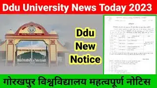 Ddu University Important Notice 2023 | ddu News Today 2023 | Ddu Exam Notice 2023 |