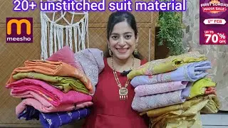 Meesho MAHA SALE 🎉 20 + unstitched suit material ❤️ organza, Georgette, cottonsuit  review @Meesho 
