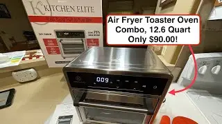 Review of The Kitchen Elite 12.6 Quart Air Fryer Toaster Oven Combo! / Only $90.00! / Chicken Wings!