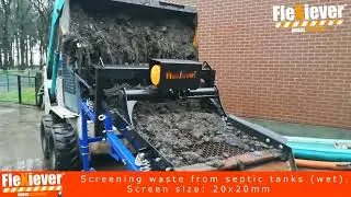 FleXiever Mini Screener and Garden screening septic waste.