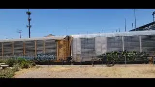 Union Pacific and Amtrak trains in downtown El Paso TX 06/10/21. read description