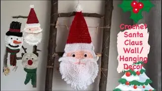 How to crochet a Santa Claus wall / hanging decor ( Christmas project) | VGYS