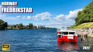 Fredrikstad Ferry Trip From The City Center to Gamlebyen (4k 60fps)