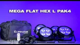 Eliminator Lighting Mega Flat Hex L Pak4