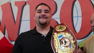 Andy Ruiz Jr Presented with a special WBO Championship belt