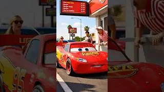 McQueen Accidentally Entered a Drive-Thru 😳🍔 #shorts #mcqueeneater #mcqueen