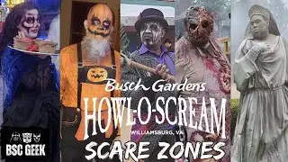 GOING THROUGH ALL 5 SCARE ZONES AT BUSCH GARDENS HOWL-O-SCREAM