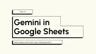 Gemini in Google Sheets demo
