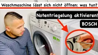 Bosch Waschmaschine T&uuml;r geht nicht auf 🔒 Not&ouml;ffnung 💡 Notentriegelung aktivieren ✅
