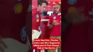 Lewis Hamilton, Charles Leclerc and Dino Beganovic taking part in Post Season Test at Yas Marina #f1