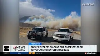 Pack Fire in Mono County forcing evacuations