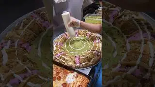 The INSANE TACO PIZZA from Tony Boloney&rsquo;s in Jersey City, NJ! 🌮🌮🌮🍕🍕🍕 Wow. #DEVOURPOWER
