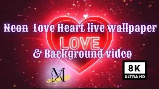 Red Changing Heart Tunnel | Neon Heart background video | Wallpaper Heart | Beautiful screensaver