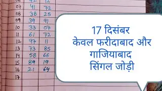 17 Dec 2025 | tips and tricks | satta King | lifetime trick | janta sewa | big blast | save tree
