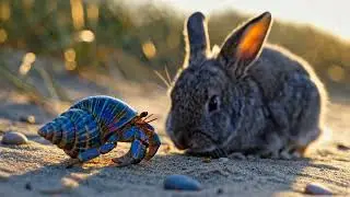 Flood || Blue Hermit Make a house 🏠 but not a success 😭 so help rabbit 🐇