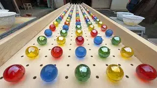 マーブルラン57 marble run 龍玉コース　オレンジ、青玉　特製スロープ編