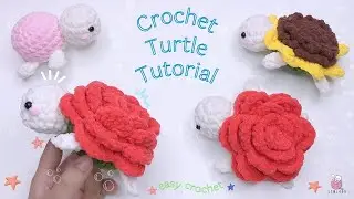 How to crochet rose turtle- easy crochet