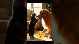 @crazyshorts007-l1g a small cat is fighting with big dog#dog#cat#fight# #viral #funny #europe #uk