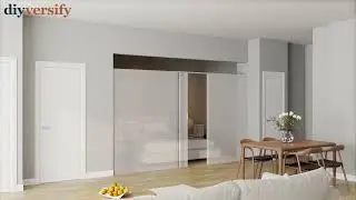 Mounted Straight Temporary Partition Wall w/ Door - Assembly Video