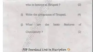 BTTM 2nd Sem Tourism Tourism Product of India Question Paper