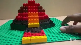 Building blocks ||Watch till till making most satisfying Lego volcano 
