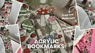 CRAFTING ACRYLIC BOOKMARKS WITH UVDTF SPRING WRAP🌸🌿🪻🐸 DOUBLE SIDED VIEW #crafting