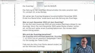 Endet der Rentenzuschlag bis 7,5 Prozent am 30.11.2025 f&uuml;r immer- was passiert danach?