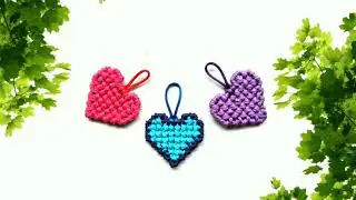 SOUVENIR GANTUNGAN KUNCI HATI*HEART KEYCHAIN*PLASTIC CANVAS CRAFT