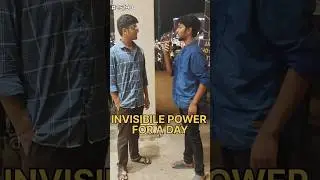 #25 Invisible for a day 🤍#comedy #power#funny #funnyvideo