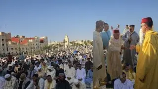 صلاة عيد الأضحى المبارك بساحة الشبيبة والرياضة بالناظور بحضور بهيج