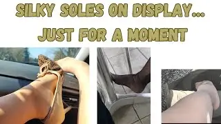 Nylon Public Tease &ndash; Shoeplay & Nylon Feet in Pantyhose