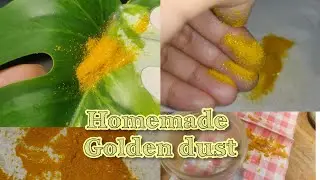 3 ingredient Golden glitter powder || edible Golden dust || food dust colour || glitter dust