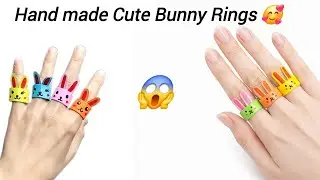 DIY Cute Bunny Rings  | Easy Paper Craft for Kids & Beginners| How to Make Cute Bunny Rings at Home
