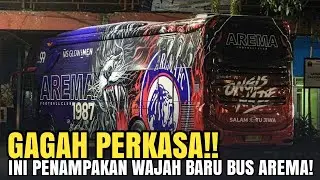 KEREN PARAH!! Gagah Perkasa, Ini Penampakan Asli Jen99ala Bus Baru Arema FC