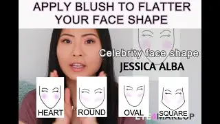HOW TO APPLY BLUSH TO FLATTER YOUR FACE SHAPE | Round, Oval, Heart, Square| Celebrity References!