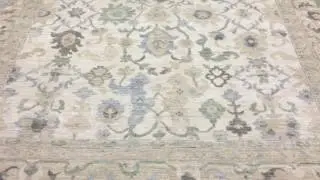 Beige, Blue and Tan Fine Pakistan Peshawar Large Oriental Rug 9'X12' - W 818