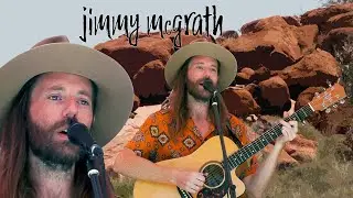Jimmy McGrath busking on Musos Corner’s stage in Tamworth 2025.